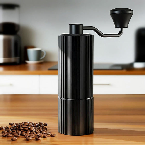 Devanti Manual Coffee Grinder: 24 Settings Portable Burr Mill Black Coffee Grinders
