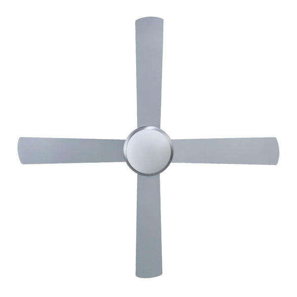 Devanti 52'' Ceiling Fan Ac Motor W/Light W/Remote Silver Ceiling Fans