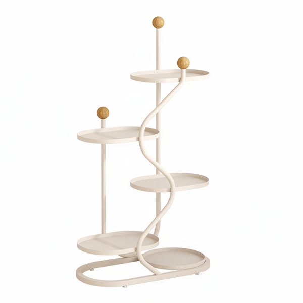 Mobile Flower Stand With Wheels Multi Layer Metal Plant Shelf For Living Room And Balcony Floor Standing Planter Rack Plant Stands
