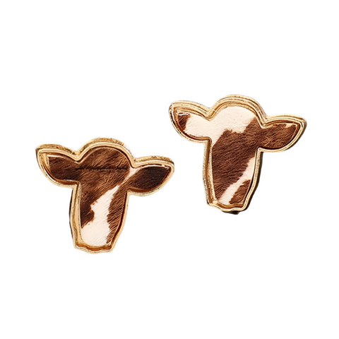 Veile Studios Bull Head Western Cowboy Alloy Unisex Punk Style Earrings