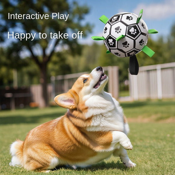 Dog Toy Ball For Teeth Cleaning And Durable Chewing Soccer Outdoor Use Dog Toys