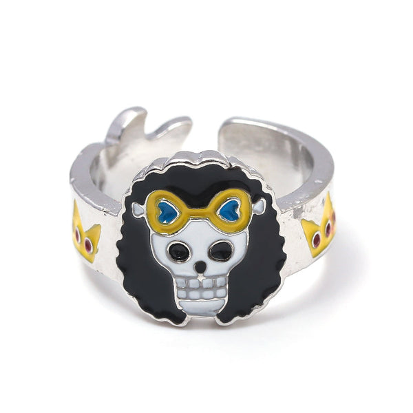 Anime Merchandise One Piece Straw Hat Pirates Ring Luffy Zoro Sanji Nami Robin Chopper Cosplay Finger Rings