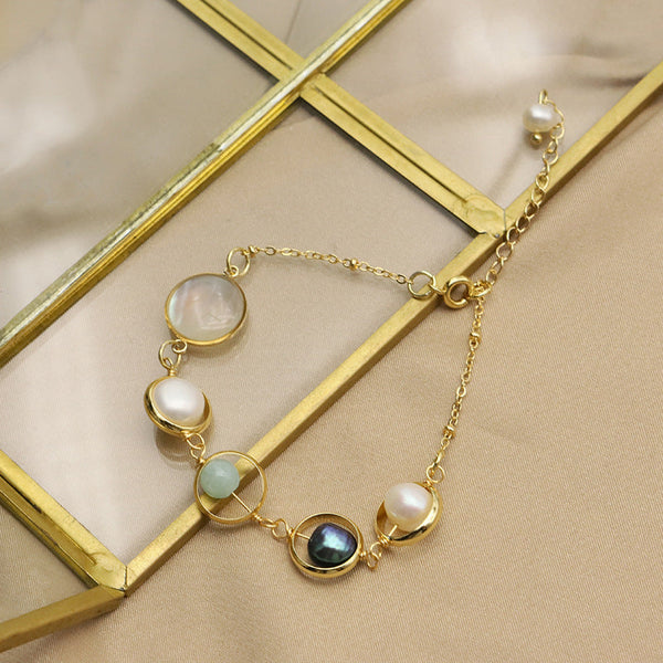 Veile Studios Natural Pearl Bracelet For Women Versatile Design High End Niche Jewelry Bracelets