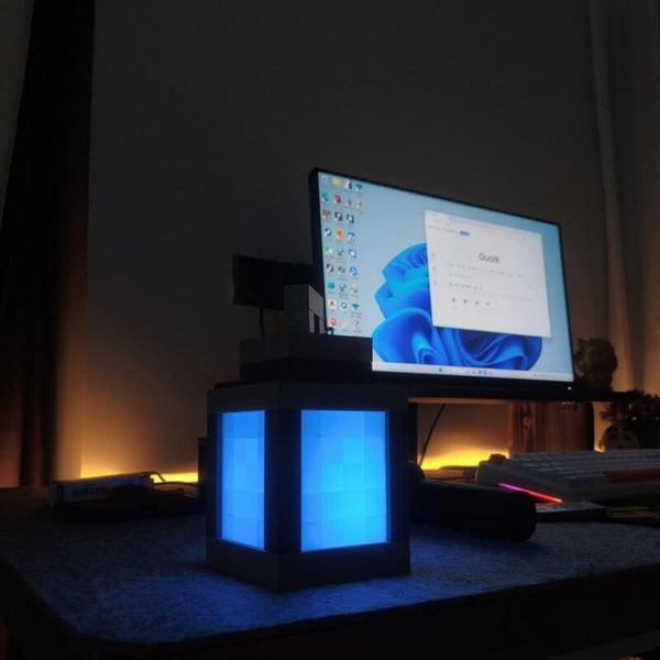 Pixel Wall Night Light Usb Hanging Torch Bedroom Gaming Kids Room Decor Night Lights