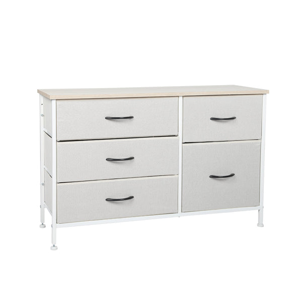 Levede Storage Cabinet Tower Chest Of Beige Cabinets & Cupboards