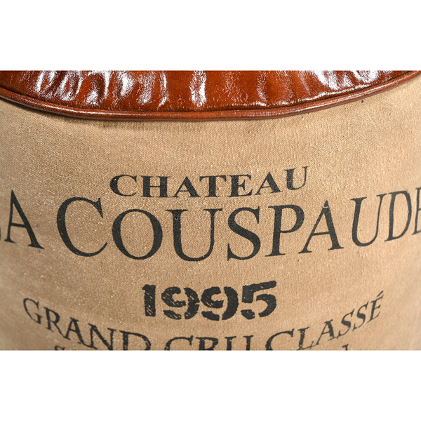 Ottomans Footstools & Poufs Philbee Interiors Chateau Canvas Ottoman The Charlotte