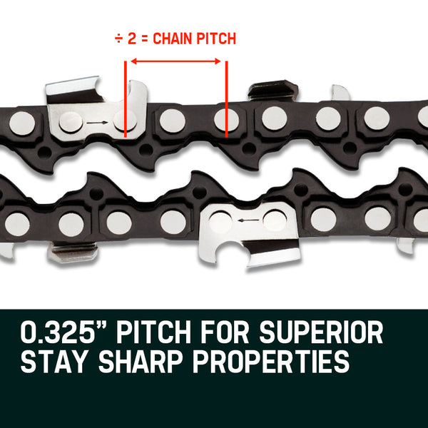 2 X 22 Baumr Ag Chainsaw Chain Bar Replacement 0.325 0.058 86Dl Chainsaw Parts