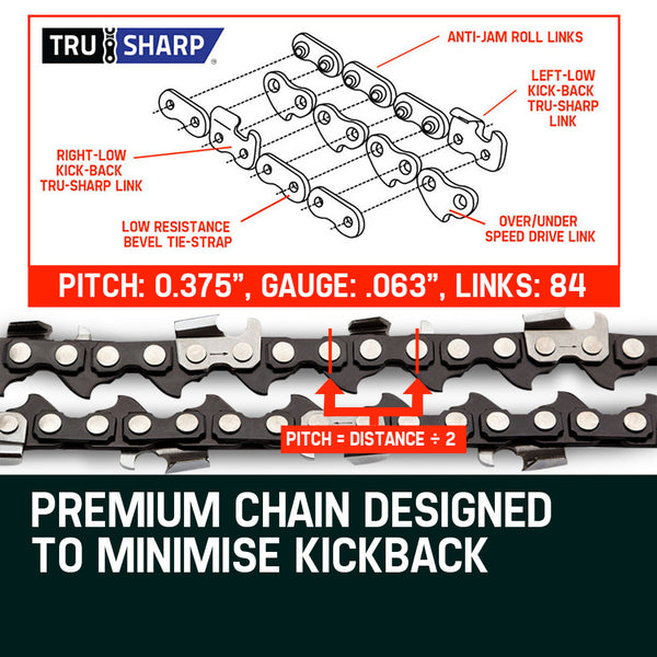 2 X 22 Baumr Ag Chainsaw Chain Bar Replacement 0.325 0.058 86Dl Chainsaw Parts