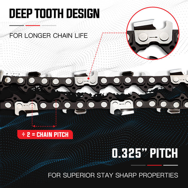 Baumr Ag Baumr Ag 22' Premium 0.325' Pitch Commercial Chainsaw Replacement Chainsaw Parts