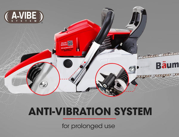 Baumr Ag 45Cc Petrol Chainsaw Commercial 18 Bar Chain Saw E Start Pruning Chainsaws