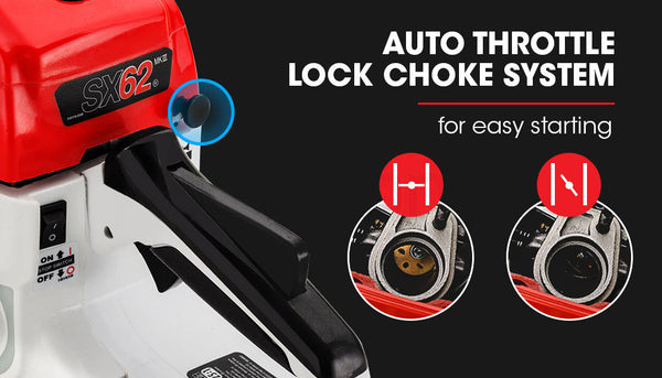 Baumr Ag Baumr Ag 62Cc Petrol Commercial Chainsaw 20 Bar E Start Pruning Saw Chainsaws