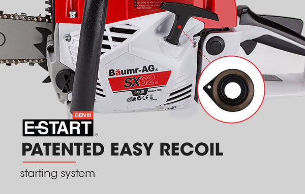 Baumr Ag 62Cc Petrol Commercial Chainsaw 20 Bar E Start Pruning Chain Saw Chainsaws