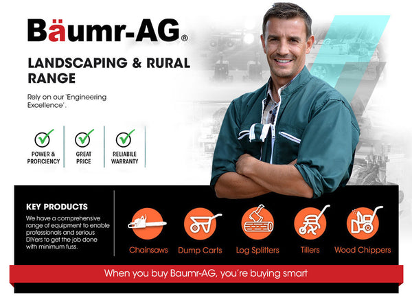 Baumr Ag 62Cc Petrol Commercial Chainsaw 20 Bar E Start Pruning Chain Saw Chainsaws