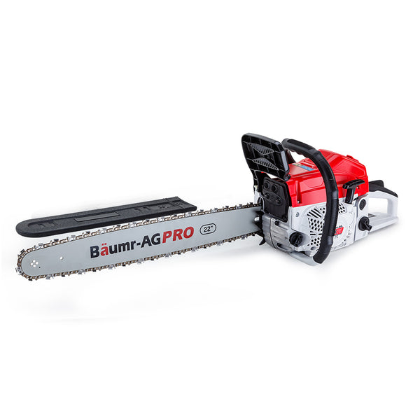 Baumr Ag Commercial Petrol Chainsaw E Start 22" Bar Saw Tree Pruning Top Handle Chainsaws