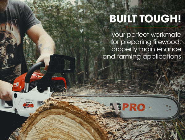 Baumr Ag Commercial Petrol Chainsaw E Start 22" Bar Saw Tree Pruning Top Handle Chainsaws