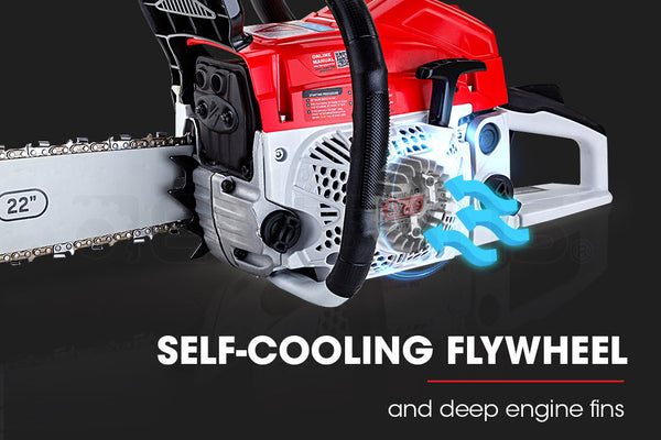 Baumr Ag Baumr Ag Commercial Petrol Chainsaw E Start 22" Bar Saw Tree Pruning Top Handle Chainsaws