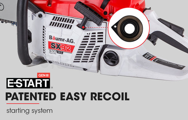 Baumr Ag Baumr Ag Petrol Commercial Chainsaw 24 Bar E Start Saw Top Handle Pruning Chainsaws