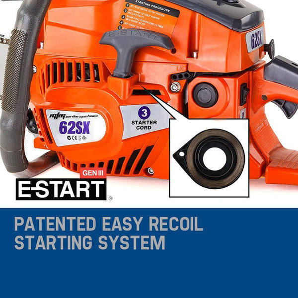 Mtm Petrol Commercial Chainsaw 22 Bar E Start Tree Pruning Chain Saw Top Handle Chainsaws