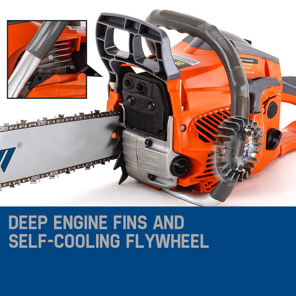 Mtm Petrol Commercial Chainsaw 22 Bar E Start Tree Pruning Chain Saw Top Handle Chainsaws