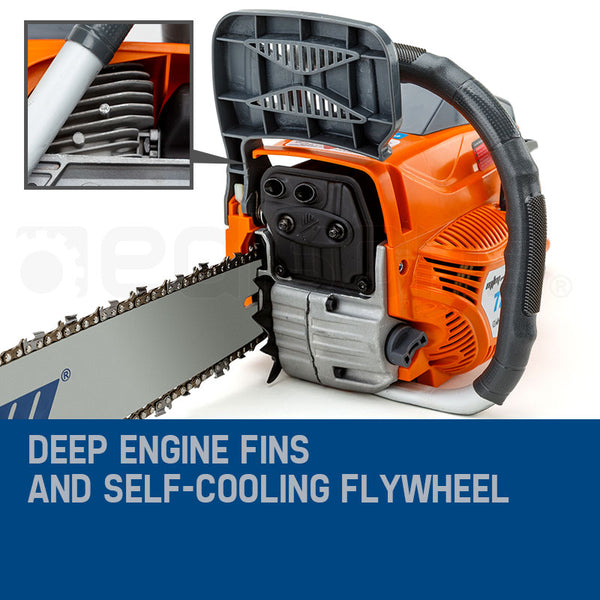 Mtm Petrol Commercial Chainsaw 22 Bar Chain Saw E Start Tree Pruning Top Handle Chainsaws