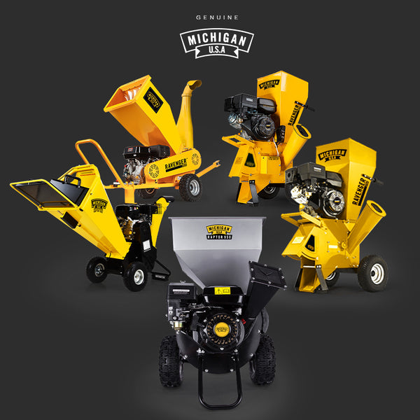Michigan 6Hp 212Cc Petrol Wood Chipper Shredder Mulcher Chippers Shredders Mulchers
