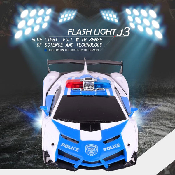 Remote Control Police Car Four Channels Deformable Toy Vehicle For Children Rc Model Vehicles