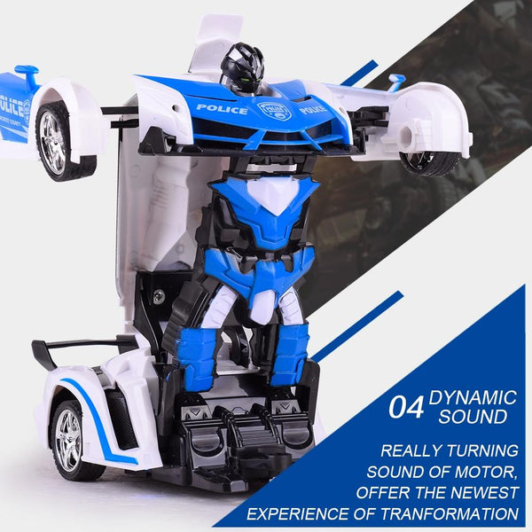 Remote Control Police Car Four Channels Deformable Toy Vehicle For Children Rc Model Vehicles