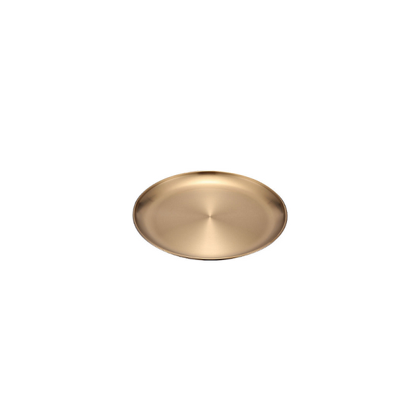 Retro Metal Round Tray Stainless Steel Snack Fruit Jewelry Storage European Style Dinner Plates Trays