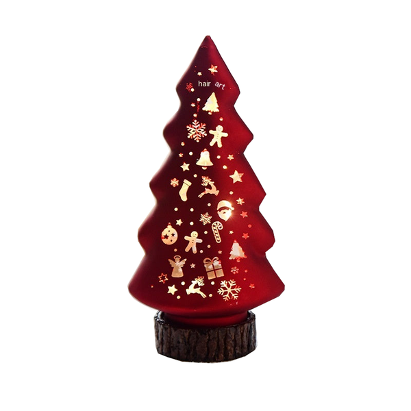 Christmas Luminous Glass Desktop Decoration Seasonal Decorations