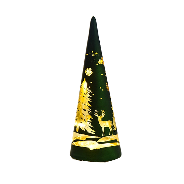 Christmas Luminous Glass Desktop Decoration Seasonal Decorations