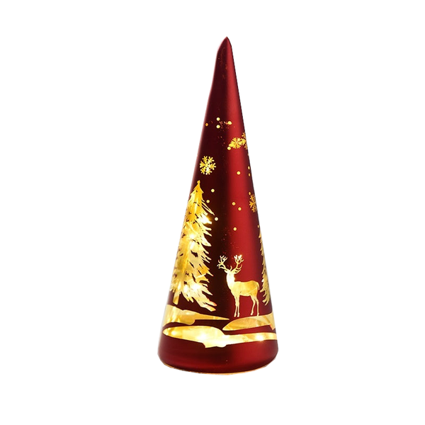 Christmas Luminous Glass Desktop Decoration Seasonal Decorations