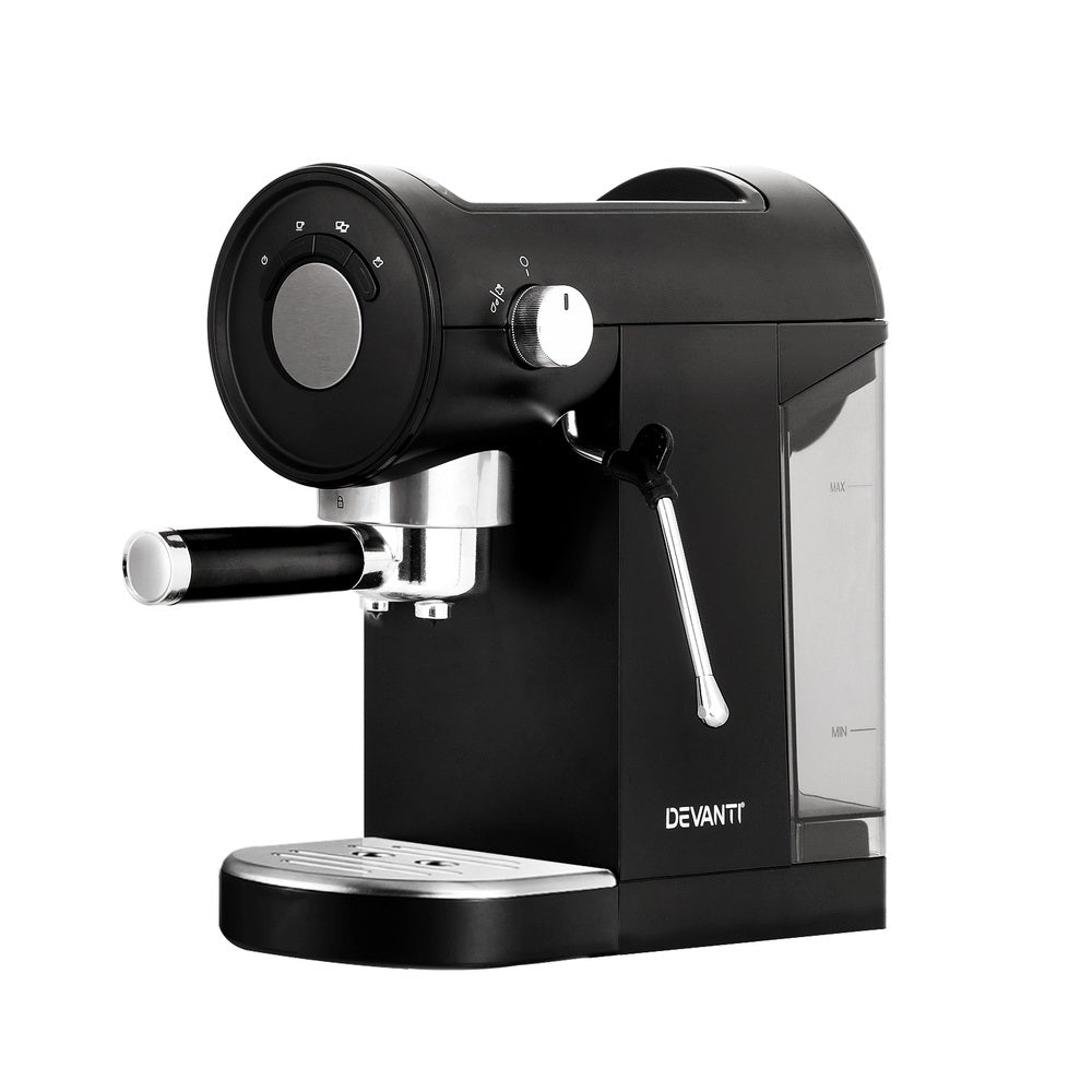 Devanti 20 Bar Coffee Machine Espresso Cafe Maker Black Espresso & Cappuccino Machines