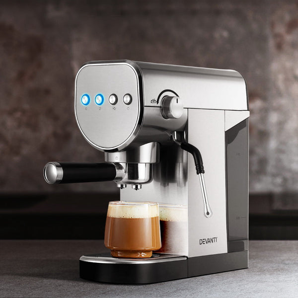 Devanti 20 Bar Coffee Machine Espresso Cafe Maker Espresso & Cappuccino Machines