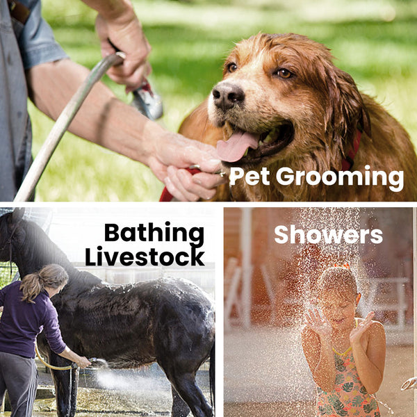 Thermomate Gas Outdoor Camping Hot Water Heater System With 12V Pump Shower Head White Water Heaters