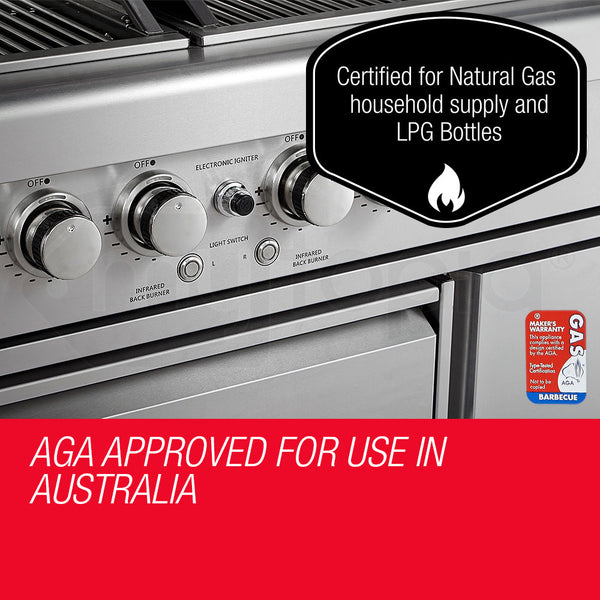 Eurogrille 9 Burner Outdoor Bbq Grill Barbeque Gas Stainless Steel Kitchen Commercial Barbecues Grills & Smokers