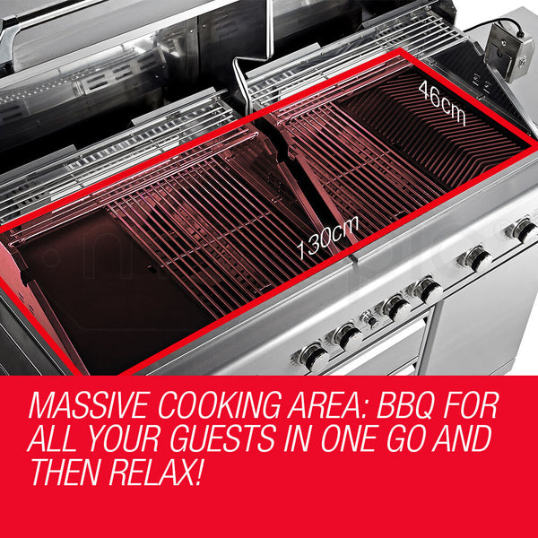 Eurogrille 9 Burner Outdoor Bbq Grill Barbeque Gas Stainless Steel Kitchen Commercial Barbecues Grills & Smokers