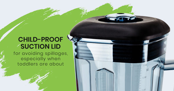 Polycool 2L 2200W Commercial Grade Blender With Bpa Free Jug For Drink Smoothie Food Ice White Countertop Blenders