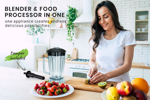 Polycool 2L 2200W Commercial Grade Blender With Bpa Free Jug For Drink Smoothie Food Ice White Countertop Blenders