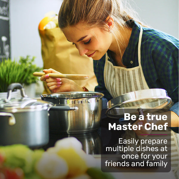 Eurochef 90Cm 5 Zone Ceramic Cooktop 8900W Electric Flexizone Adjustable Size Hobs Touch Controls Cooktops