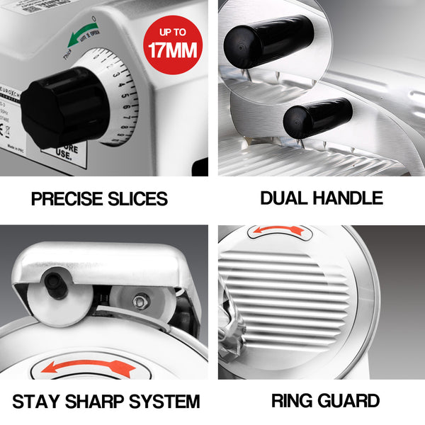 Eurochef Commercial 10 Meat Slicer Food Cutting Machine Electric Deli Shaver Slicers And Electric Knives