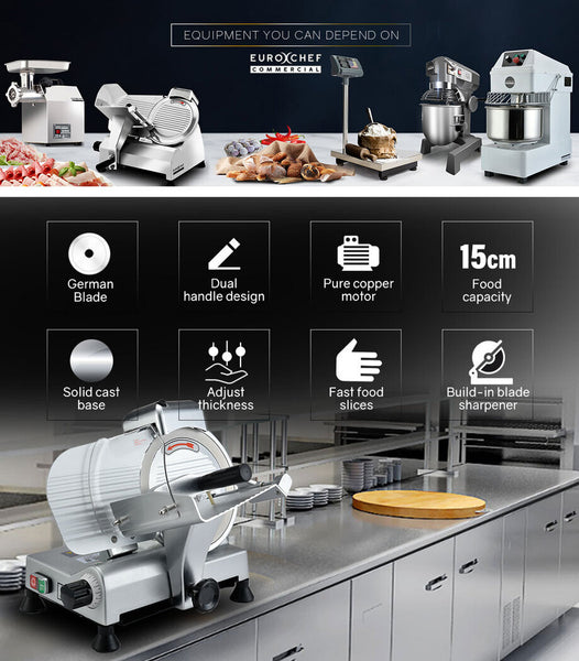 Eurochef Commercial 8' Meat Slicer Machine Peelers & Slicers