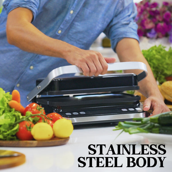 Eurochef Euc Cg7 Smart Multi Contact Grill Sandwich Panini Press Maker Fast Cafe Style Grills & Sandwich Makers