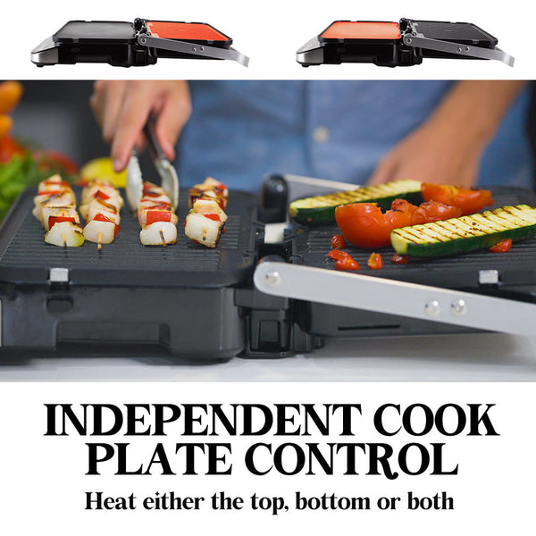 Eurochef Euc Cg7 Smart Multi Contact Grill Sandwich Panini Press Maker Fast Cafe Style Grills & Sandwich Makers