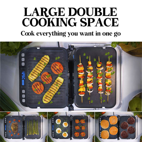 Eurochef Euc Cg7 Smart Multi Contact Grill Sandwich Panini Press Maker Fast Cafe Style Grills & Sandwich Makers