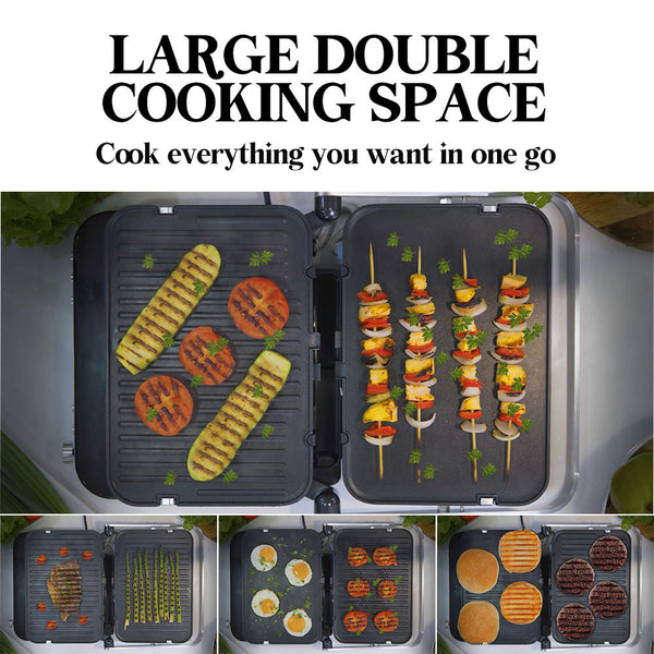 Eurochef 4 In 1 Smart Multi Contact Grill And Sandwich Panini Press With Waffle Maker Plates Grills & Sandwich Makers