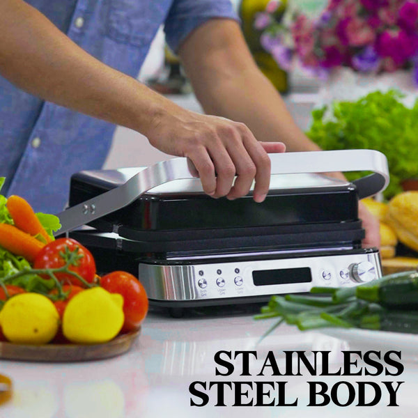 Eurochef 4 In 1 Smart Multi Contact Grill And Sandwich Panini Press With Waffle Maker Plates Grills & Sandwich Makers