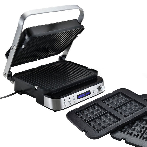 Eurochef 4 In 1 Smart Multi Contact Grill And Sandwich Panini Press With Waffle Maker Plates Grills & Sandwich Makers