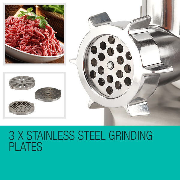 Eurochef Meat Grinder Electric Mincer Sausage Filler Kebbe Maker Mincers