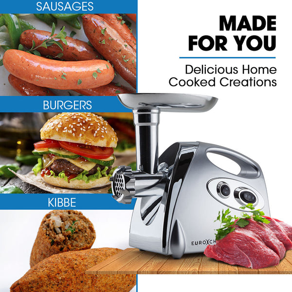 Eurochef 2800W Electric Meat Grinder Mincer Sausage Filler Kibbe Maker Mincers