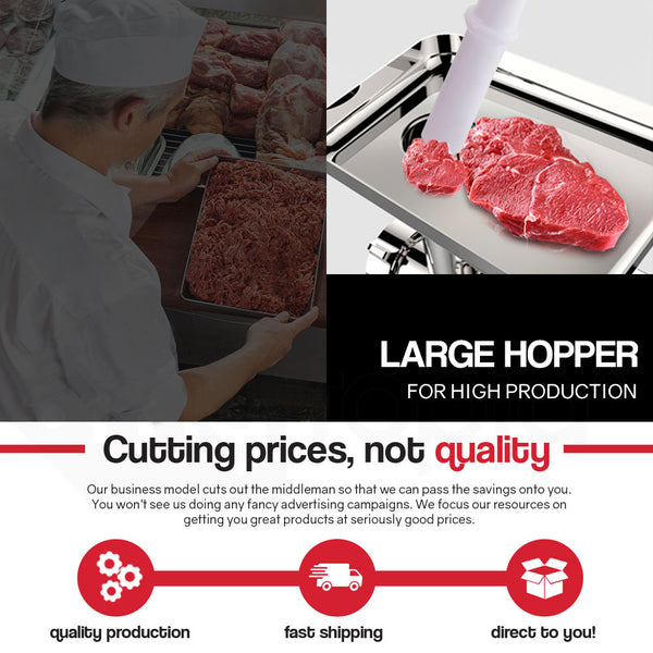 Eurochef Meat Grinder Mincer Food Commercial Electric Machine Chopper Shredder Mincers
